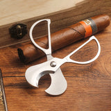 Tesoura de charuto cubana cortador faca cabeça guilhotina portátil aço inoxidável charuto faca cortador perfurador charutos ferramenta fumar
