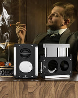 Xifei cortador de charuto v-cut guilhotina, 4 em 1 corte reto v cortador com charuto perfurador titular lâmina de aço inoxidável ergonômico