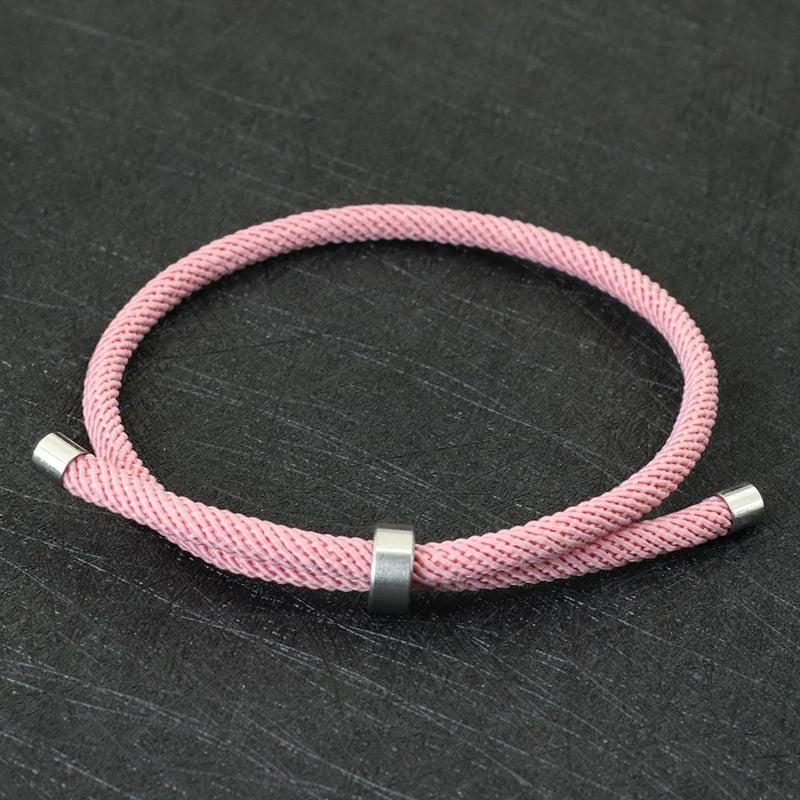 Noter nova pulseira de corda da sorte unissex fecho de aço inoxidável pulseira ajustável amizade jóias acessórios presente para os amantes