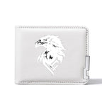 Carteira masculina de couro PU personalizada com estampa de águia carteira curta com vários slots