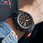 Mini foco esporte relógio de quartzo para homens moda à prova dwaterproof água cronógrafo relógio de pulso com pulseira de silicone azul data automática luminosa 0379