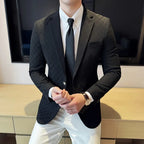 Blazers de negócios quadriculados slim fit para homens, jaqueta formal, botão único, festa social, moda luxuosa, tamanho grande, 5XL, 24, 2024