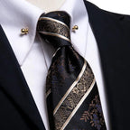 Oi-Tie-gravata azul teal masculina, gravata de alta qualidade, pino de gola dourada, conjunto de abotoaduras sólidas, luxo, novo