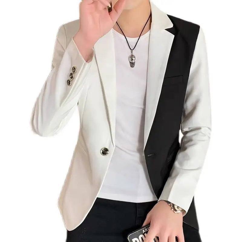 2022 nova primavera gradiente cor terno jaqueta streetwear coreano magro ajuste casual blazer casamento negócio roupas terno casacos