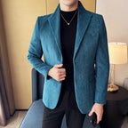 Novo estilo chinês gola moda casual terno jaqueta outono inverno novo fino ajuste negócios formal festa de formatura social smoking