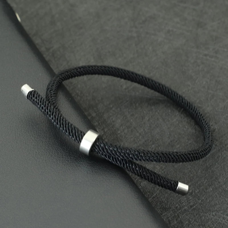Noter nova pulseira de corda da sorte unissex fecho de aço inoxidável pulseira ajustável amizade jóias acessórios presente para os amantes