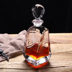 Decantador de uísque de vidro de cristal, sem chumbo, luxuoso, de alta qualidade, para licor ou scotch, vinho Bourbon