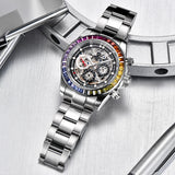 Pagani design topo super marca relógio mecânico automático masculino moldura de cerâmica arco-íris negócios relógio à prova dwaterproof água relogio masculino