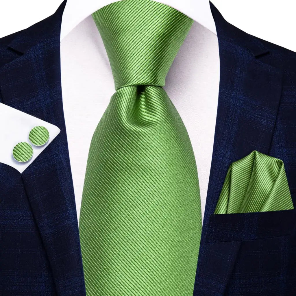 Gravata de presente para homens 2023 nova sálvia verde xadrez marca de moda festa de casamento gravata acessível abotoaduras atacado hi-tie designer