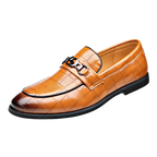 WAERTA-Sapatos De Couro De Luxo Masculino, Mocassins De Cavalo Branco, Deslizamento Formal, Sapatos De Vestir, Casamento, Escritório, Casual, Sapatos Preguiçosos