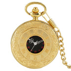 Preto numerais romanos relógio de bolso de quartzo masculino feminino preto oco caso steampunk vintage pingente colar melhores presentes para homens