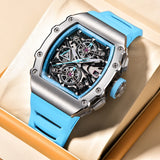 2023 pagani design novo 40mm em forma de balde oco lazer moda masculina relógio de quartzo vidro safira relógio de quartzo