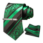 Clássico masculino floral gravata 8cm conjunto de gravata de seda bolso quadrado gravata clipe ternos de negócios acessórios noivo casamento cravat