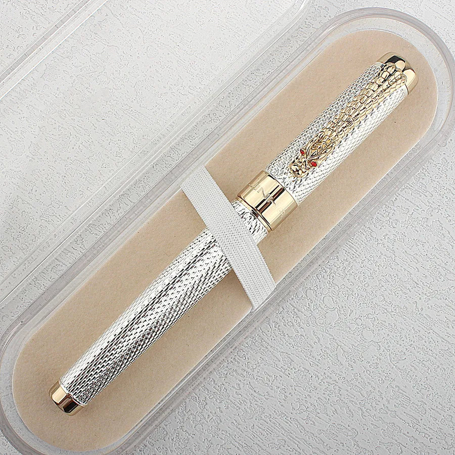 Jinhao Dragão Clipe de Ouro Caneta-tinteiro, Escritório de Papelaria, Presente Criativo, EF, F Nib, 1200
