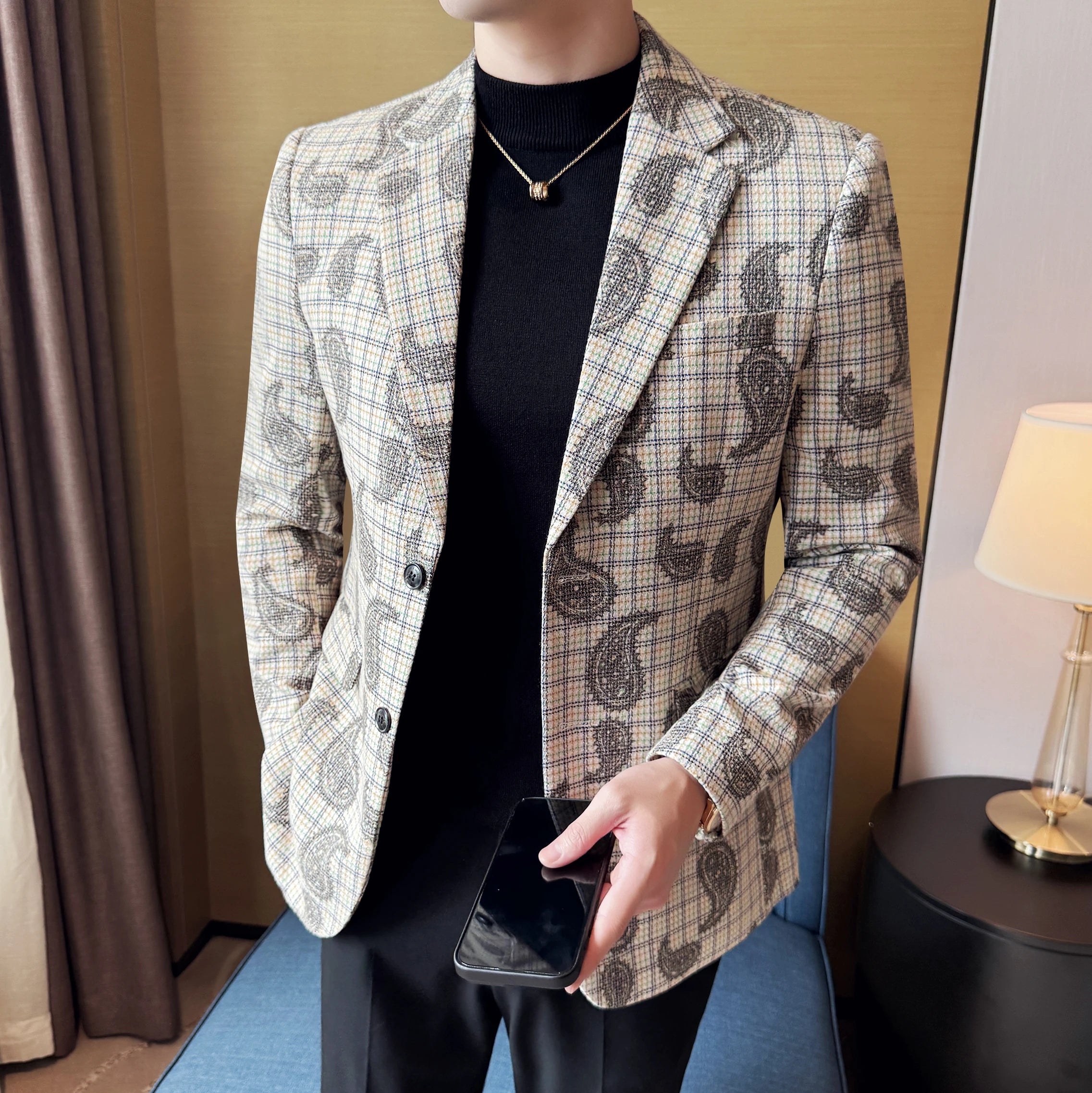 2025 moda bordado jacquard terno jaqueta estilo coreano fino ajuste negócios formal festa de formatura social smoking roupas masculinas 5xl-m