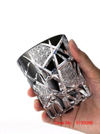 Escultura fina legal preto piscando relâmpago edo kiriko cristal ware copo de vinho qualidade superior copo de uísque cerveja caneca de água presentes do pai