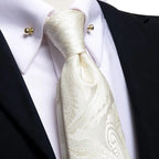 Oi-Tie-gravata azul teal masculina, gravata de alta qualidade, pino de gola dourada, conjunto de abotoaduras sólidas, luxo, novo