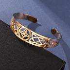 Pulseira de punho simples brilhante de dupla camada de aço inoxidável adequada para homens e mulheres pulseira de punho de duas cores joias de casal