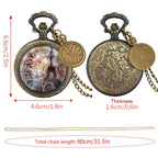 Vidro transparente torre eiffel dial design relógio de bolso de quartzo números romanos display pingente relógio colar reloj com acessório