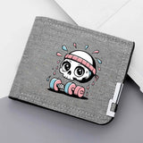 Design personalizado masculino ultra-fino zíper fivela lona titular do cartão de crédito multifuncional carteira juvenil