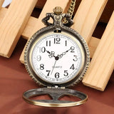 Oco grande pássaro relógio de bolso de quartzo bronze pássaros colar animal cosplay pingente corrente souverirn corrente com pássaro acessório