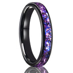 Anel de carboneto de tungstênio para homem anillos bague homme pareja de compromiso moda jóias banda de casamento anéis de noivado de ametista