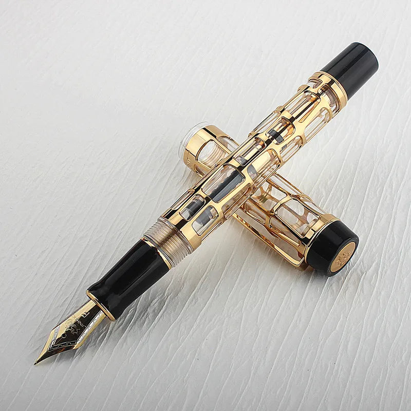 Caneta-tinteiro Jinhao Luxo 18KGP Dourado