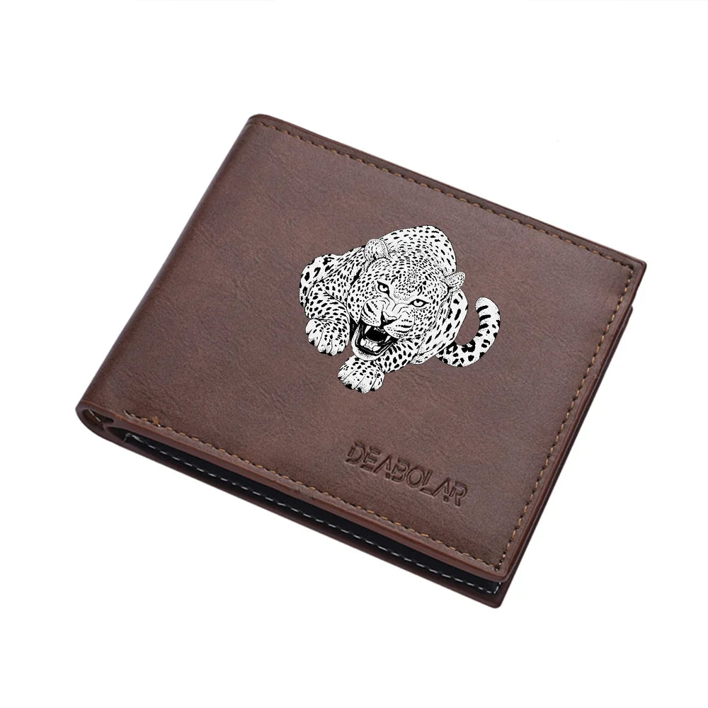 Carteira masculina com estilo europeu e vários compartimentos para cartões com zíper, uma carteira retrô dobrável dupla