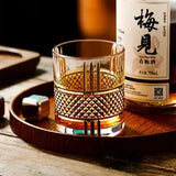 Forro de ouro Whisky Copo, Old Fashioned Rocks Copos, Copos para Cocktail Scotch, Bourbon, Gin, Voldka, Brandy