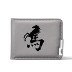 Carteira masculina de lona dobrável dupla multifuncional porta cartão de crédito carteira curta de desenho animado organizador compacto para homens