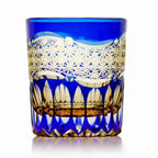 Japonês edo kiriko cristal ware copo de uísque hannd escultura nuvens sorte vidro vinho licor snifter caneca água melhor presente para o pai