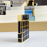 Isqueiro a gás vintage de alta qualidade para homens e mulheres, caixa de cigarro à prova de vento, nova condição