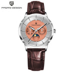 Pagani Design Novo 40mm Fase da Lua Multifuncional Relógio Masculino 100m À Prova D 'Água Vidro Safira Relógio de Quartzo Masculino