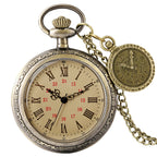 Vintage antigo cobre steampunk bronze oco engrenagem relógio de bolso de quartzo colar pingente corrente relógio masculino feminino com acessório