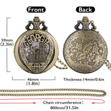 Relógio de Bolso Quartzo com Corrente e Quartzo, Retro, Gora Tbilisi, Holy Trinity, Church Architecture, Design Oriental, Grande Edifício, Colar