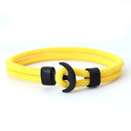 Moda masculina âncora pulseira dupla camada náutica braslet homme verão praia acessórios pulsera roja hombre macrame braclet