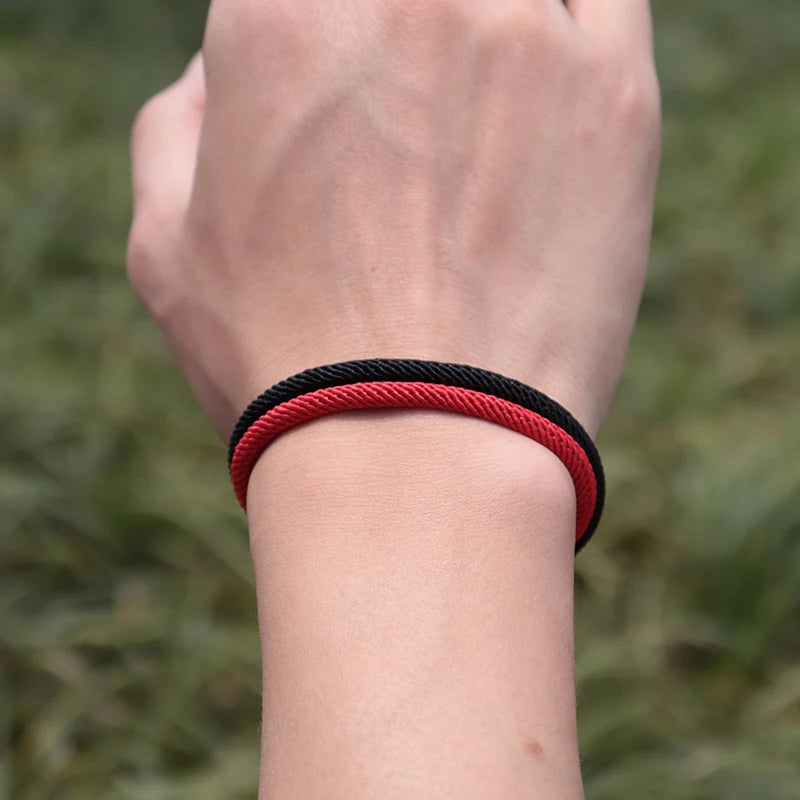 Noter nova pulseira de corda da sorte unissex fecho de aço inoxidável pulseira ajustável amizade jóias acessórios presente para os amantes