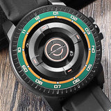 DANIEL GORMAN Relógio de quartzo magnético fashion à prova d'água com pulseira de silicone preta caixa de cobre contas ponteiros DG0221