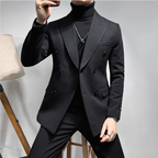 Elegante Blazer Masculino Duplo Breasted de Alta Qualidade