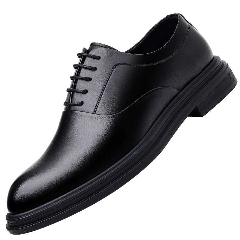 Sapato oxford de couro masculino de alta qualidade e confortável com cadarço sapato formal de negócios confortável e antiderrapante sapatos de escritório