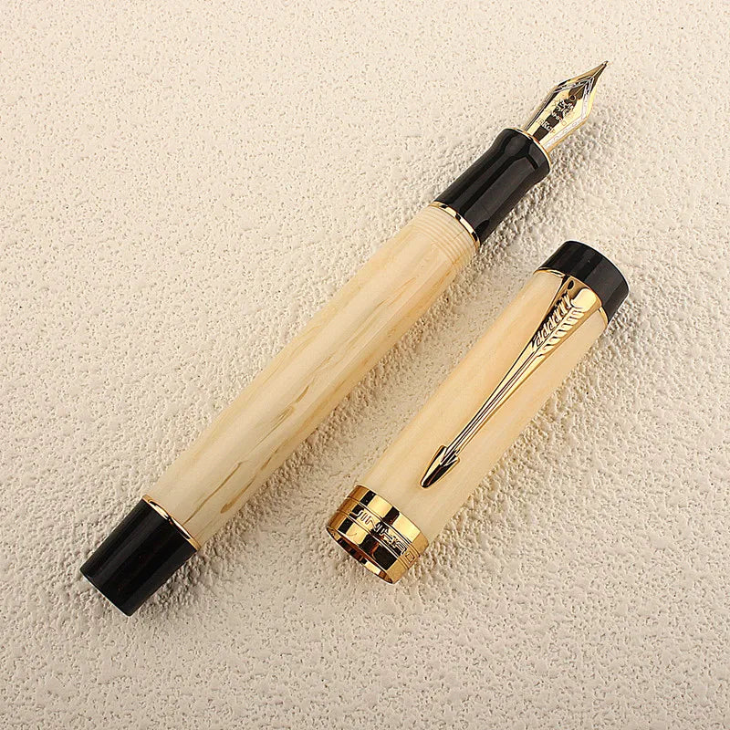 JINHAO Centennial Resina Fountain Pen, Golden Clip Nib, presente do negócio, escritório estacionário, material escolar, 18KGP, PK 9019, 100