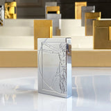 Novo isqueiro vintage com som brilhante, concha de latão, à prova de vento, isqueiro a gás para cigarro, presente masculino