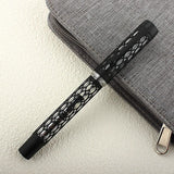 Jinhao 100 Caneta-tinteiro de enchimento a vácuo Transparente Acrílico Esqueleto Oco Esculpido EF/F/M Caneta Presente Escrita