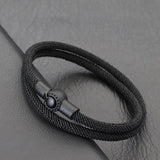 Estilo simples corda pulseira masculina dupla camada grau a 4mm fio tecido braslet esportes ao ar livre sobrevivência braclet ciclismo jóias