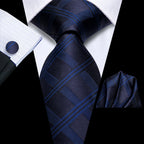 Hi-tie moda 8.5cm preto cinza floral masculino elegante gravata lenço abotoaduras conjunto acessórios de festa de casamento presente para homem gravat
