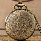 Relógio de Bolso Quartzo Fob, Bronze, Cartões Retro Poker, Design da Caveira, Visor Fantasma, Steampunk, Relógio Vintage, 80cm, 38cm Corrente