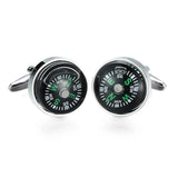 Camisa francesa Abotoaduras Material De Cobre Para Homens, Abotoaduras Circulares, Acessórios De Moda, Atacado