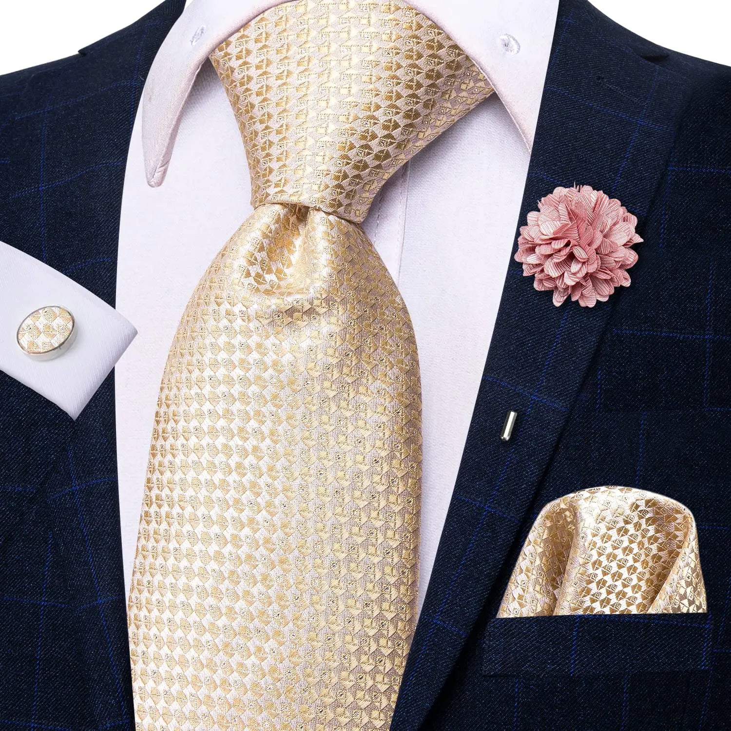 Gravata elegante de seda listrada para homens, gravata de casamento para negócios, moda designer de gravata, abotoadura manual, roxa e branca, gravata