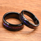 Anel de carboneto de tungstênio preto 8mm para homem anillos bague homme pareja de compromiso joias da moda alianças de casamento anéis de noivado
