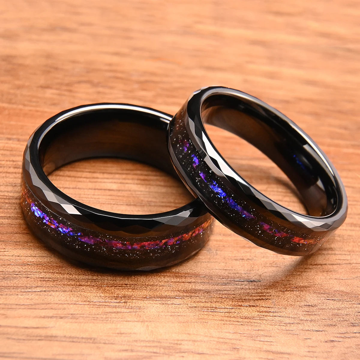 Anel de carboneto de tungstênio preto 8mm para homem anillos bague homme pareja de compromiso joias da moda alianças de casamento anéis de noivado